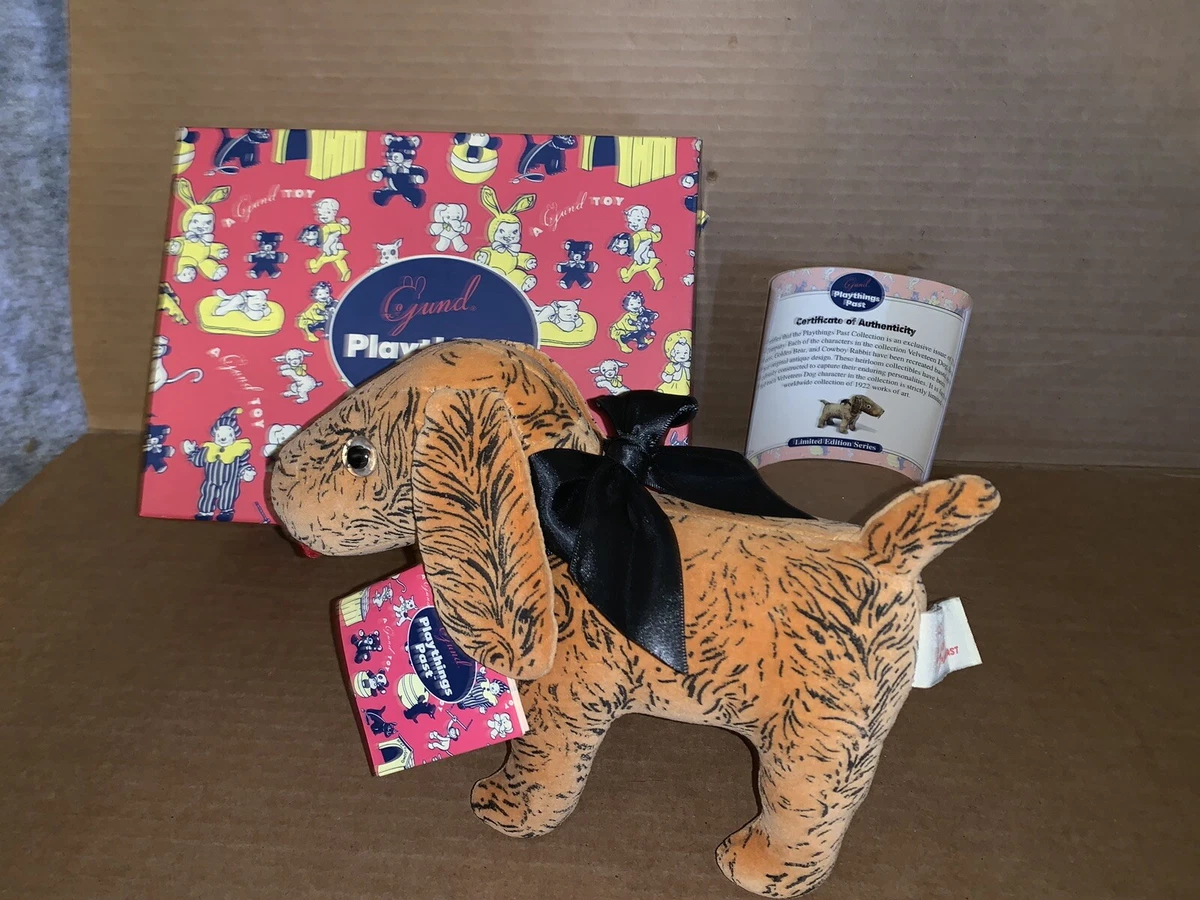 Vintage Gund Company Playthings Past Velveteen Dog New In Box