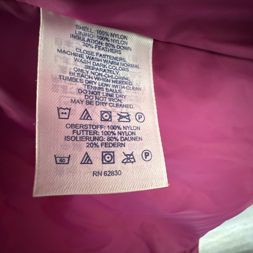 Lands End Coat Women Medium Pink Down Puffer Snow Ski Outdoor Athleisure Jacket - Picture 15 of 16