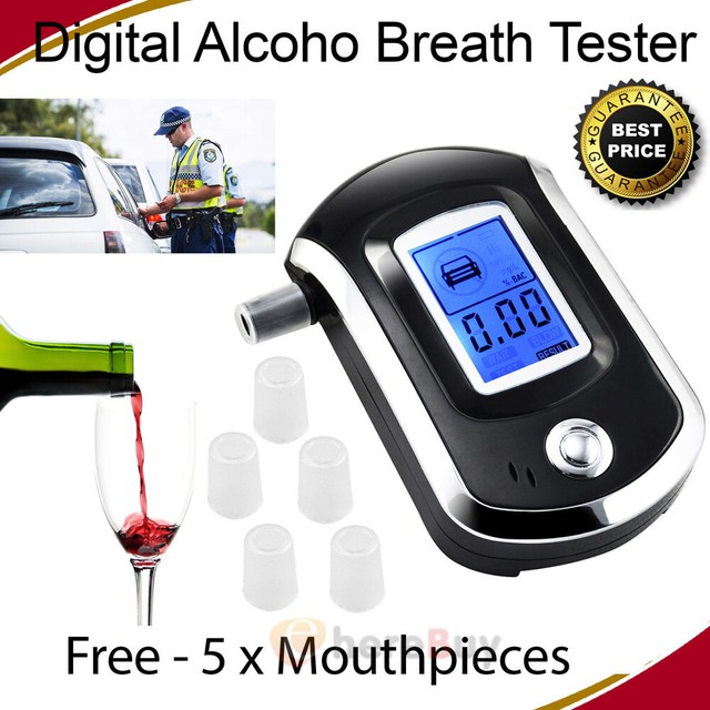 New LCD Digital Police Breath Breathalyzer Test Alcohol Tester Analyzer
