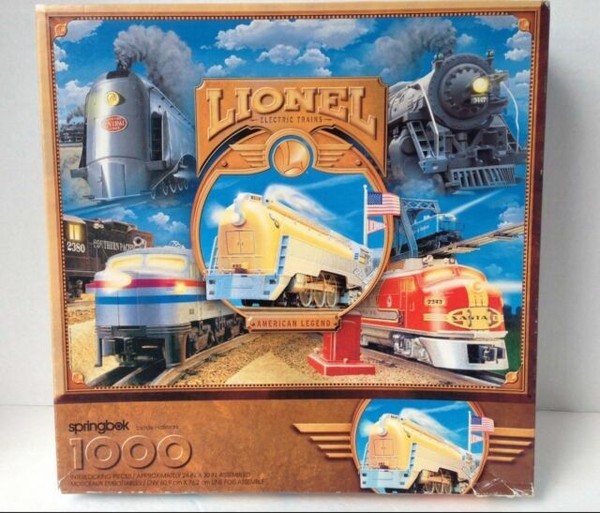 Lionel Trains 1000 Piece Jigsaw Puzzle Factory Springbok 24x30 for sale