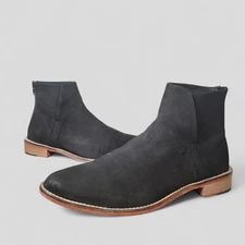 Free People Century Booties Oiled Nubuck Leather Ankle Boots Women Size 40 boho