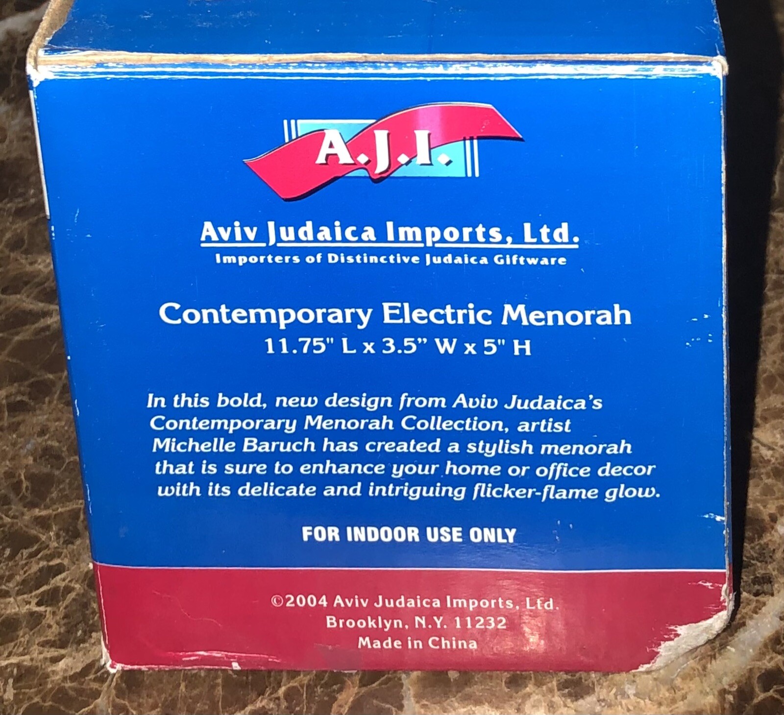 Electric Menorah 9 Flickering Bulbs Contemporary Style Aviv Judaica