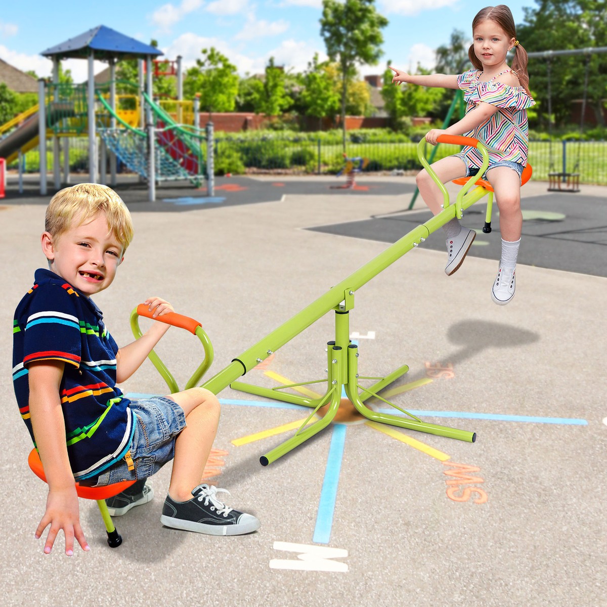 Junior Kids Heavy-duty Seesaw 360 Degree Spinning Children