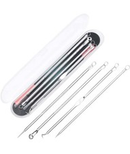Lot Of 2, Pimple Popper Blackhead Remover Kit, Extractor Stainless Steel Tools