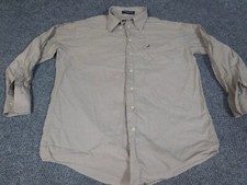 Nautica Mens Shirt 16 Beige Oxford button down