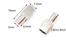 5mm Shelf Peg Support Stud Stainless Steel Shelf Pins x 4