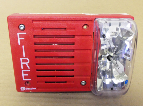 SIMPLEX 4903-9142 HORIZONTAL MOUNTED AUDIBLE HORN & VISIBLE STROBE FIRE ...