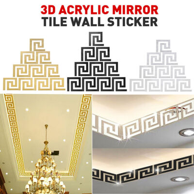 10pcs 3D DIY Acryl Spiegel Wandaufkleber Abnehmbare Home Room Wandtattoo Dekor
