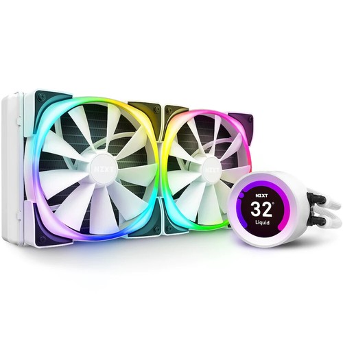 NZXT Kraken Z63 RGB 280mm Liquid Cooler with LCD Display-white
