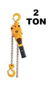 hoist ton manual harrington lever lift ft chain lb series