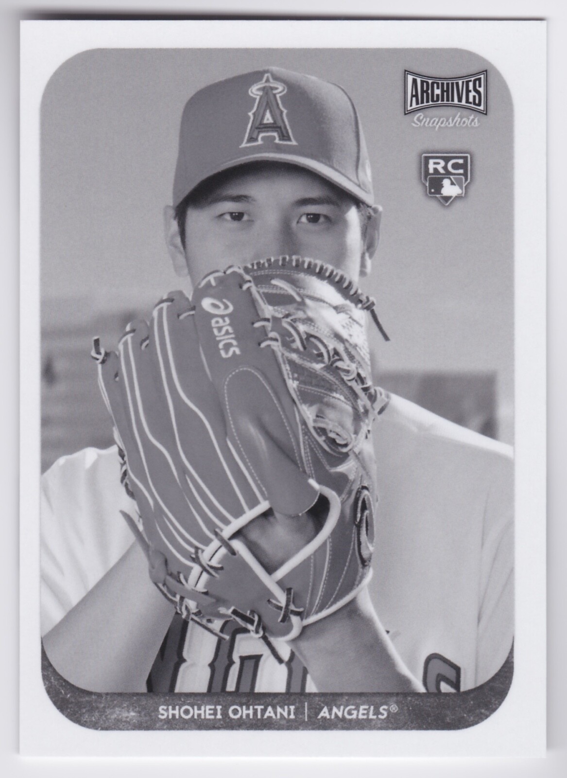 2018 Topps Archives Snapshots Shohei Ohtani Black & White Rookie Angels Dodgers
