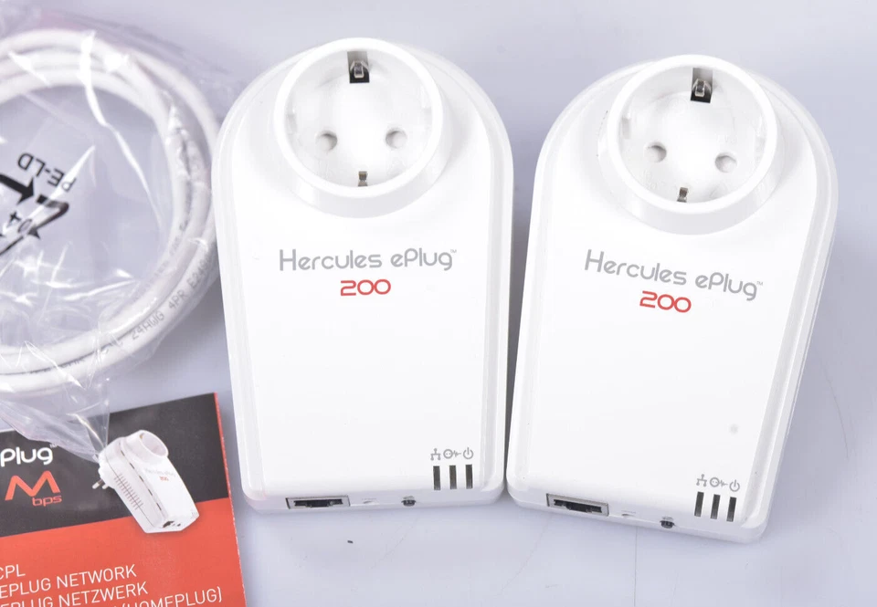 Hercules ePlug 200 Duo Pass Thru 200 MBit/s LAN 10/100 PowerLan 2er Pack 4790155 - Bild 4 von 4
