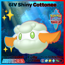 COTTONEE ✨ Ultra SHINY 6IV ✨ Pokemon SWORD and SHIELD Max lv1 +Free MasterBall