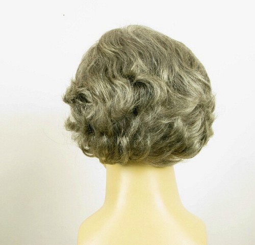 Short Wig For Men Natural Hair Gray White Poly Mesh Ref DANY 44 - Imagen 5 de 8