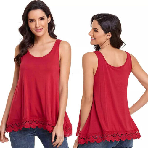 Women Fit Camisole with Built in Bra Adjustable SpaghettiStrap Camis Tank Top US - Picture 29 of 49