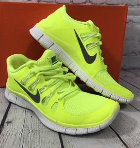 neon yellow athletic shoes