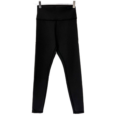 Meshki Ribbed Leggings High Waisted Size S Black Activewear Stretch Gym Workout