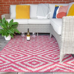 Pink Plastic Rug For Garden Outdoor Area Rugs Flatweave Washable Easy Care Pink Plastic Rug For Garden Outdoor, Outdoor Plastic Rugs Uk