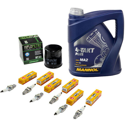 Inspektion für Honda GL 1500 C Valkyrie F6C 1997-03 Set Öl 4L Ölfilter Zündkerze