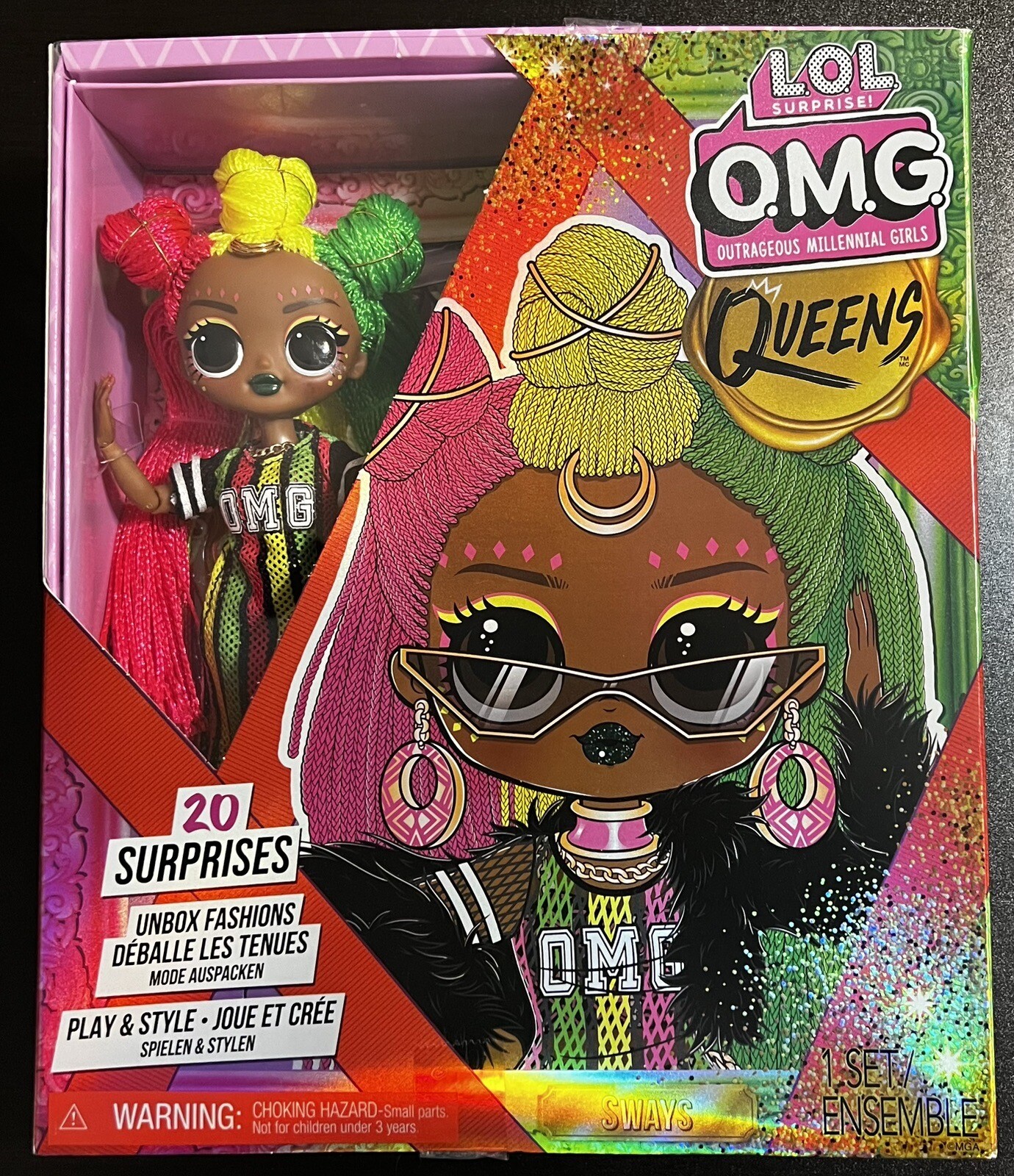 LOL Surprise OMG Queens Sways Fashion Doll with 20 Surprises X eBay