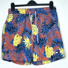 Tommy Hilfiger Swim Trunks Large Men Tropical Bright Logo L