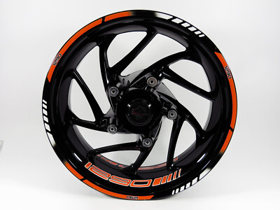 Felgenaufkleber Set Orange kompatibel für KTM 1290 Super Duke R (Einarmschwinge)