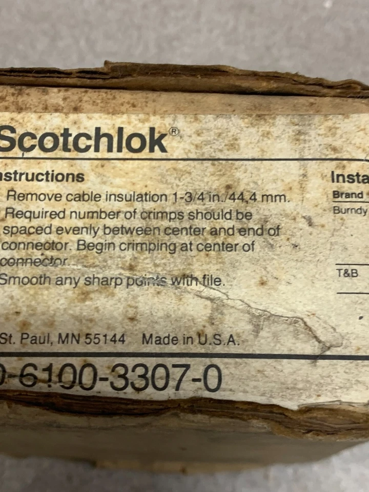 BOX OF 3 NEW 3M SCOTCHLOK COPPER COMPRESSION CONNECTORS 10011 - Image 2 of 4