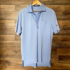 RLX Ralph Lauren Polo Shirt Mens Medium Light Blue Pocket Paradise Valley CC, AZ