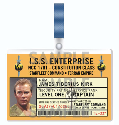 Star Trek - Captain Kirk Mirror Universe cosplay I.D. Badge