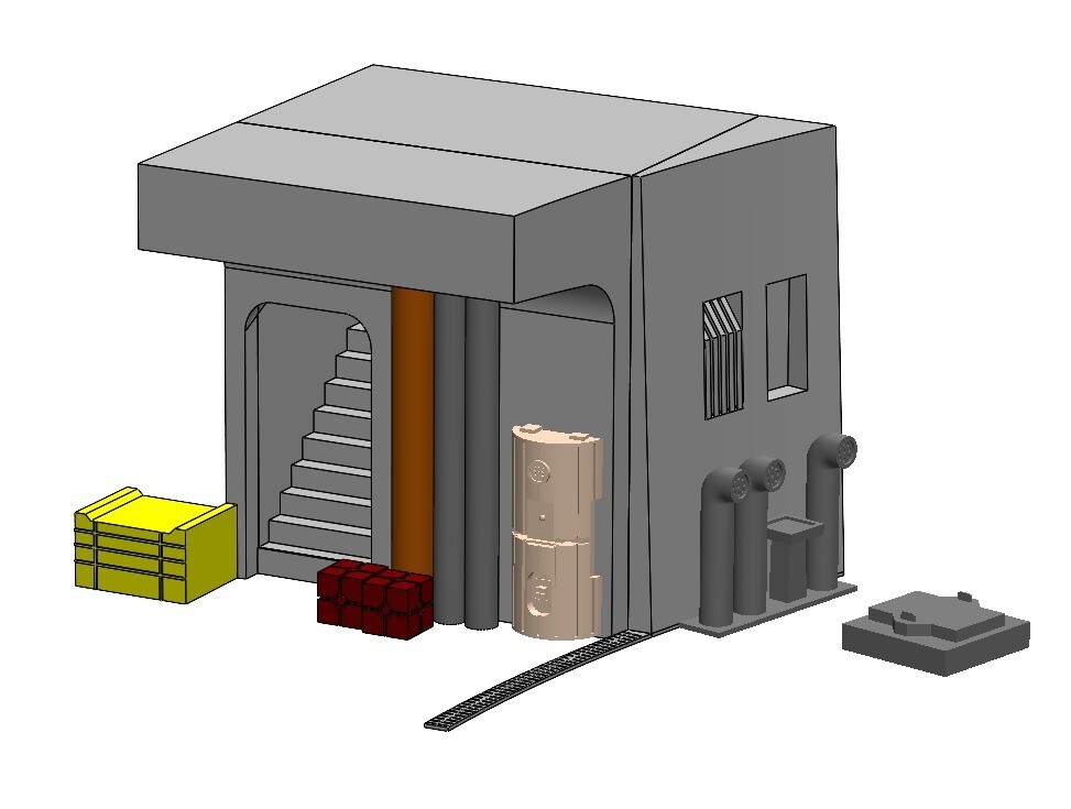 Docking Bay 94 Interior Diorama For 3.75 in (1:18) Figures (Painted)