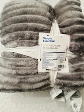 Simply essential three-piece throw corduroy blanket