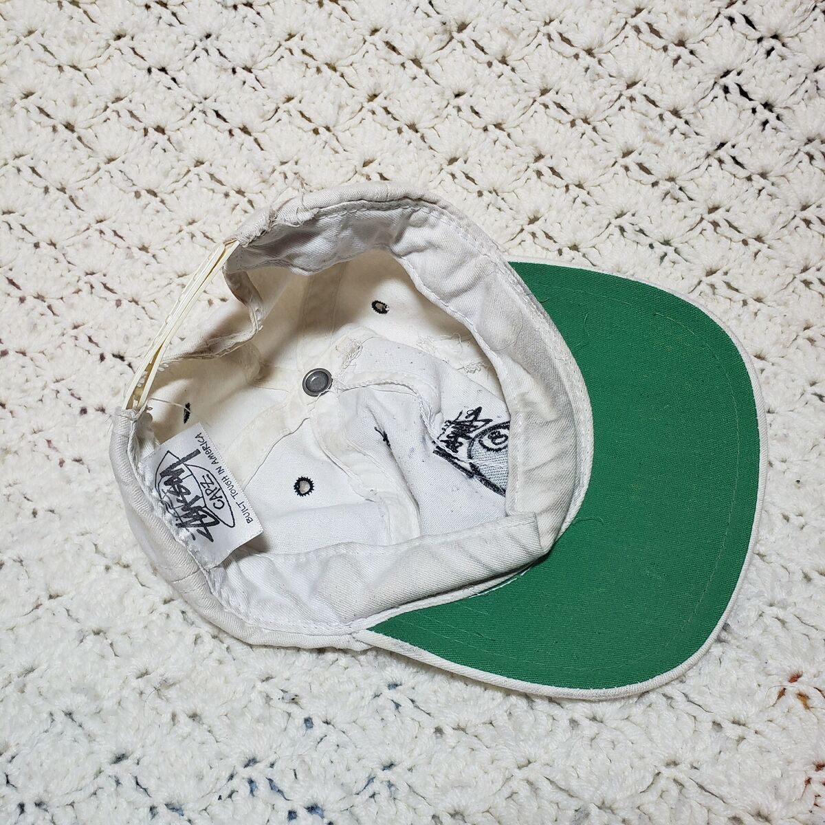 Vtg Stussy Capz Eight Ball Embroidered Snapback Hat Cap Made Vtg Stussy Capz Eight Ball Embroidered Snapback Hat Cap Made
