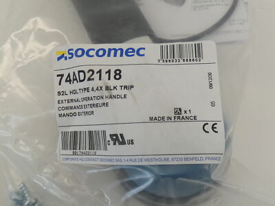 Socomec 74AD2118 External Operation Handle, S2L HDL TYPE 4,4X BLK TRIP - NEW ...