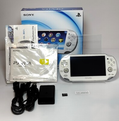 PlayStation Vita - PS Vita PCH-1100 SONY ホワイト Sony PS Vita PCH-1100 PCH 1100 Console White Complete in box