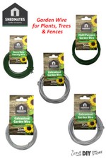 Garden Wire Galvanised Covered Fix Plants Trees Bushes Shrubs Fencing Shedmates