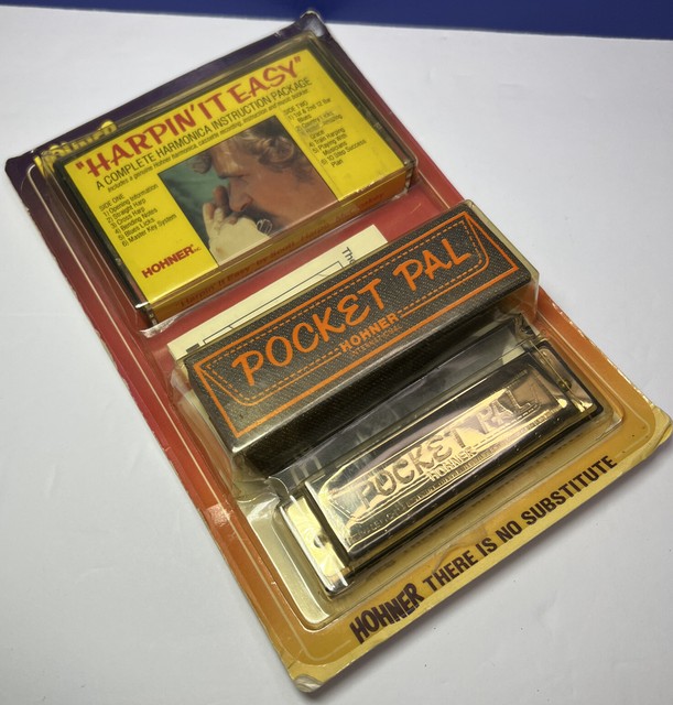 NOS HOHNER Pocket PAL Harmonica Harpin It Easy Instruction Package