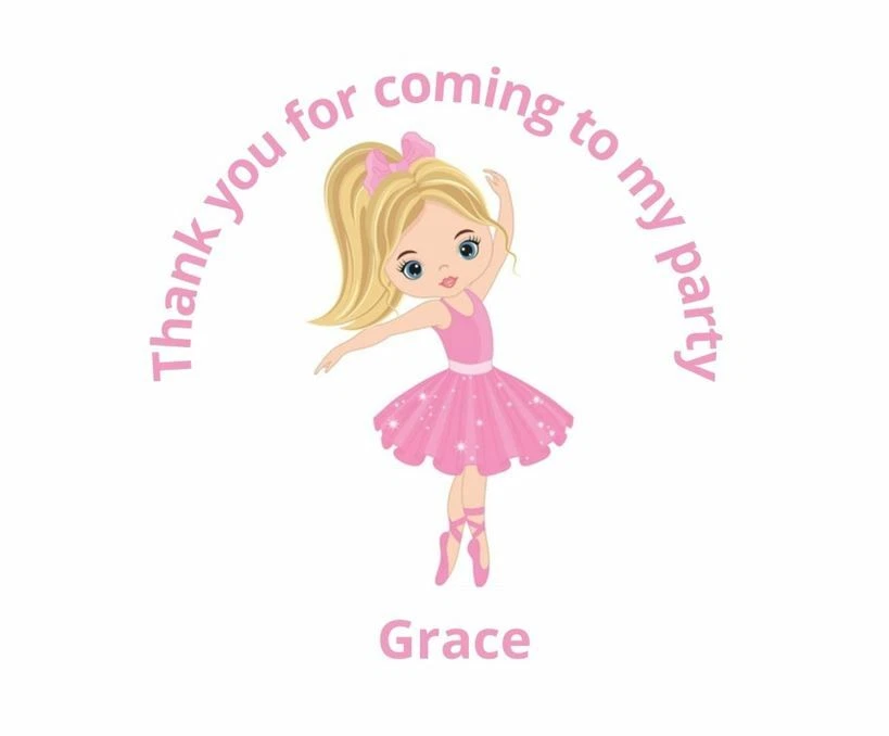 Personalised Thank You For Coming To My Party Stickers Labels Birthday Parties - Image 4 of 4