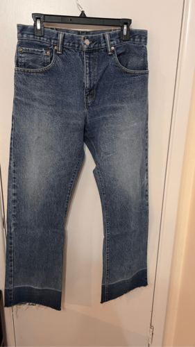 Levi's 517 Jeans Men's Raw Cut Hem Bootcut Denim Blue Medium Wash Size W31xL32  - Picture 1 of 11