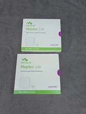 Lots 2 Mepilex Lite 4x4 in Molnlycke Soft Silicone Foam Dressing Exp 2023