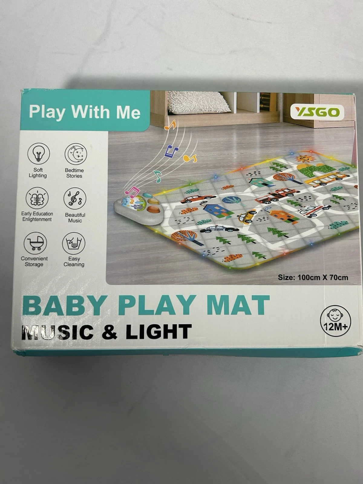 NIB Play With Me Baby Play Mat Music & Lights 100cm X 70cm