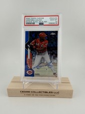 2020 Topps Chrome - Rookie Autographs Aristides Aquino #RA-AAQ Blue Refractor