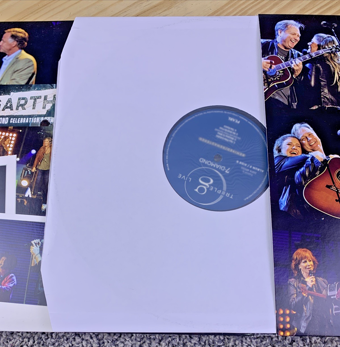 7-Diamond GARTH BROOKS TRIPLE LIVE 3 Albums Vinyl Record LP