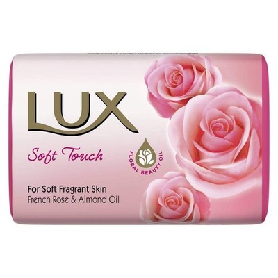 LUX Soft Touch Bar Soap With French Rose & Almond Oil, 80g (2.8oz) (Pack of 6)