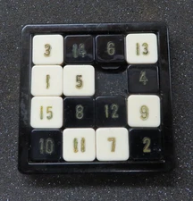Vintage Lowe's 15 Sliding Number Puzzle Tile Game - Nice Condition!