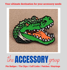 New Crocodile Croc Alligators head pin badge tie pin badge metal Enamel