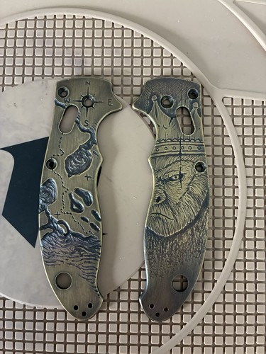 Spyderco Manix 2 Bronze Metal Knife Handle Scale