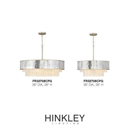 Fredrick Ramond FR32706 Gold Reverie 8-Light 26"W Crystal Drum Chandelier - Picture 2 of 5