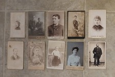 CDV Vintage Photo Lot Of 10 Portraits ,Photographs, Pictures 