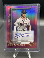2025 Topps Pro Debut Jonny Farmelo Fuchsia Auto Autograph #118/199-Modesto Nuts