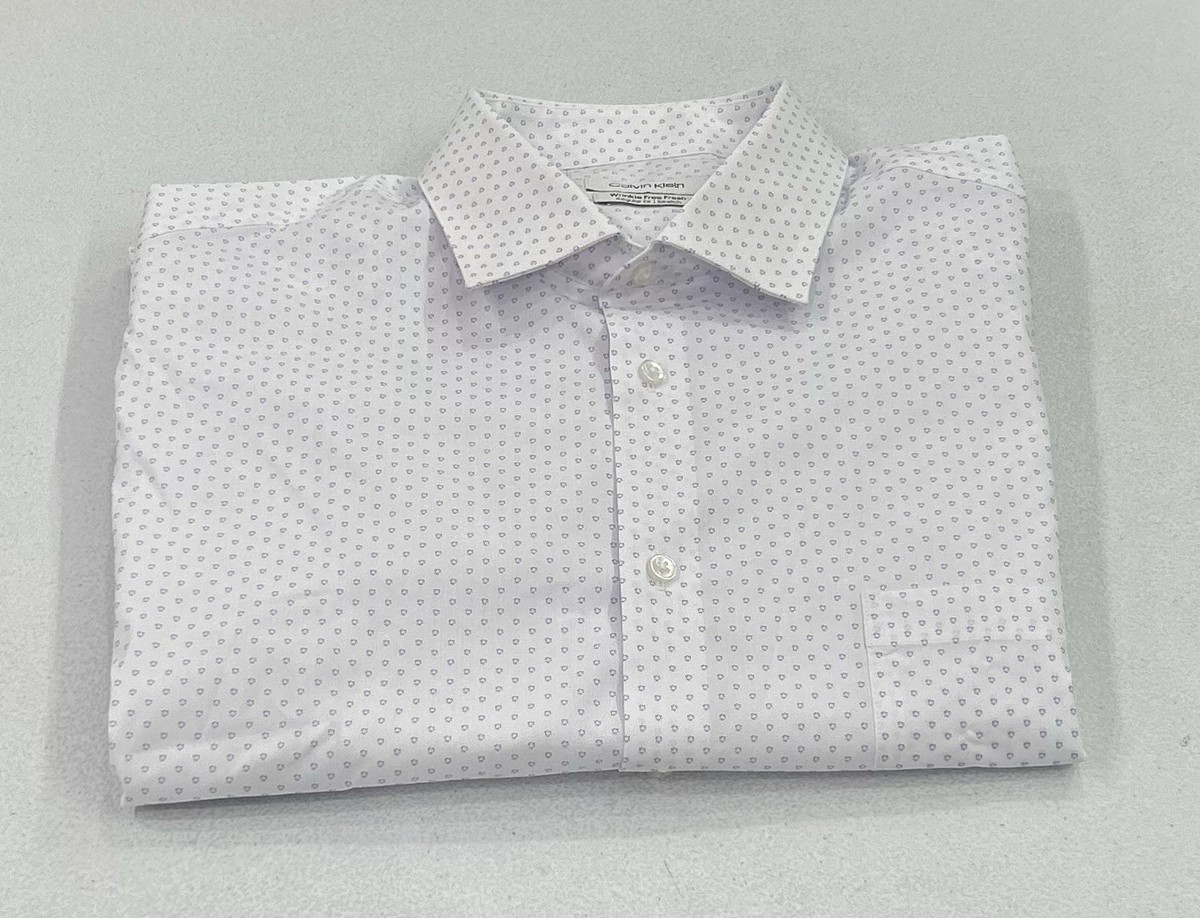 Calvin Klein Men's Wrinkle Free Dress Shirt, White, Size XL (17-17.5,34/35) | eBay Calvin Klein Men's Wrinkle Free Dress Shirt, White, Size XL (17-17.5,34/35) | eBay
